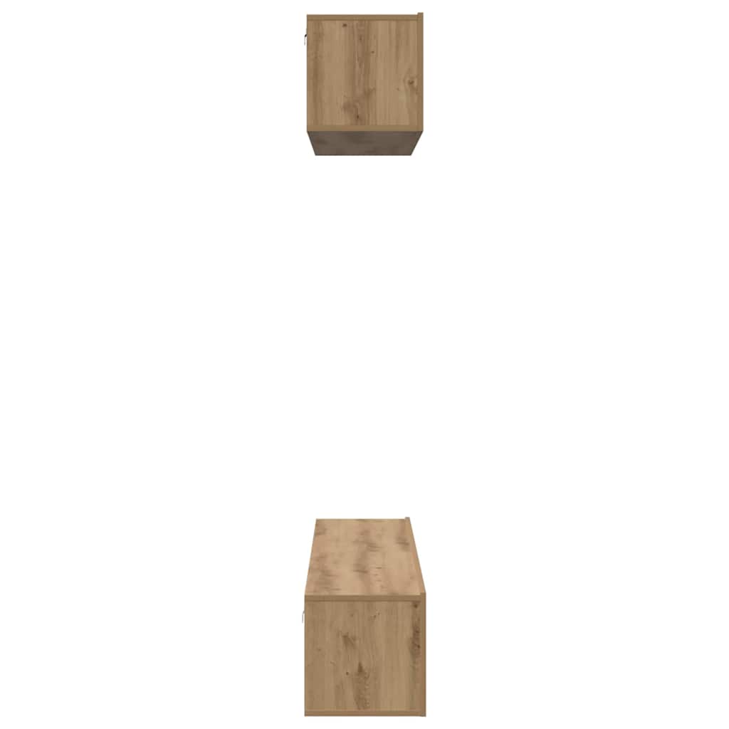 TV Cabinet Set 4 pcs Artisan Oak Engineered Wood