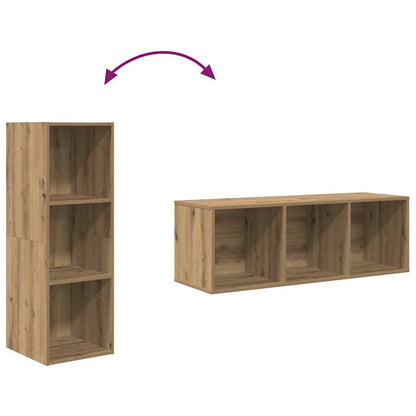 TV Cabinet Set Artisan Oak Engineered Wood