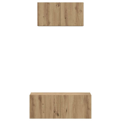 TV Cabinet Set 2 pcs Artisan Oak Engineered Wood