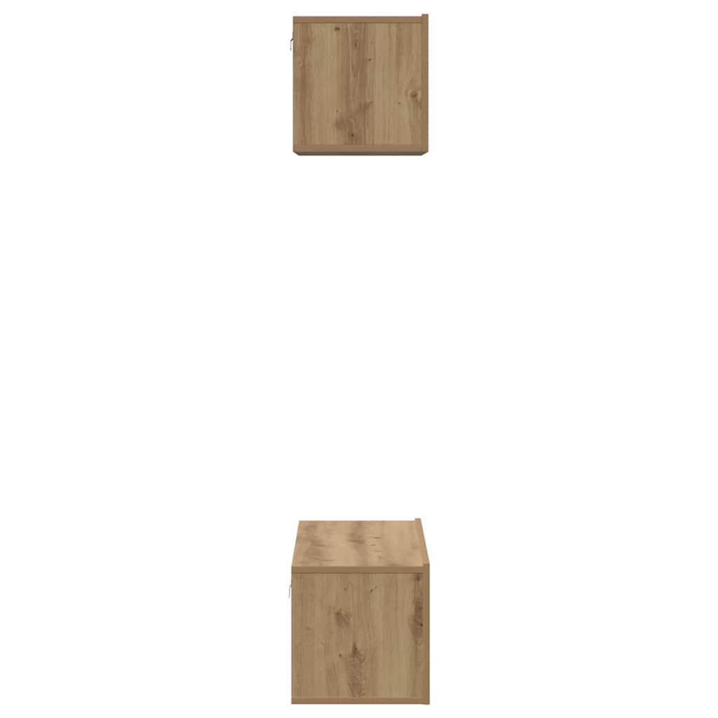 TV Cabinet Set 2 pcs Artisan Oak Engineered Wood
