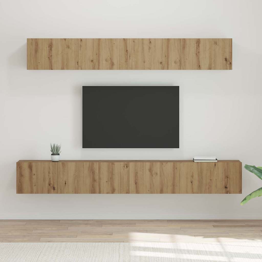 TV Cabinet Set 5 pcs Artisan Oak Engineered Wood