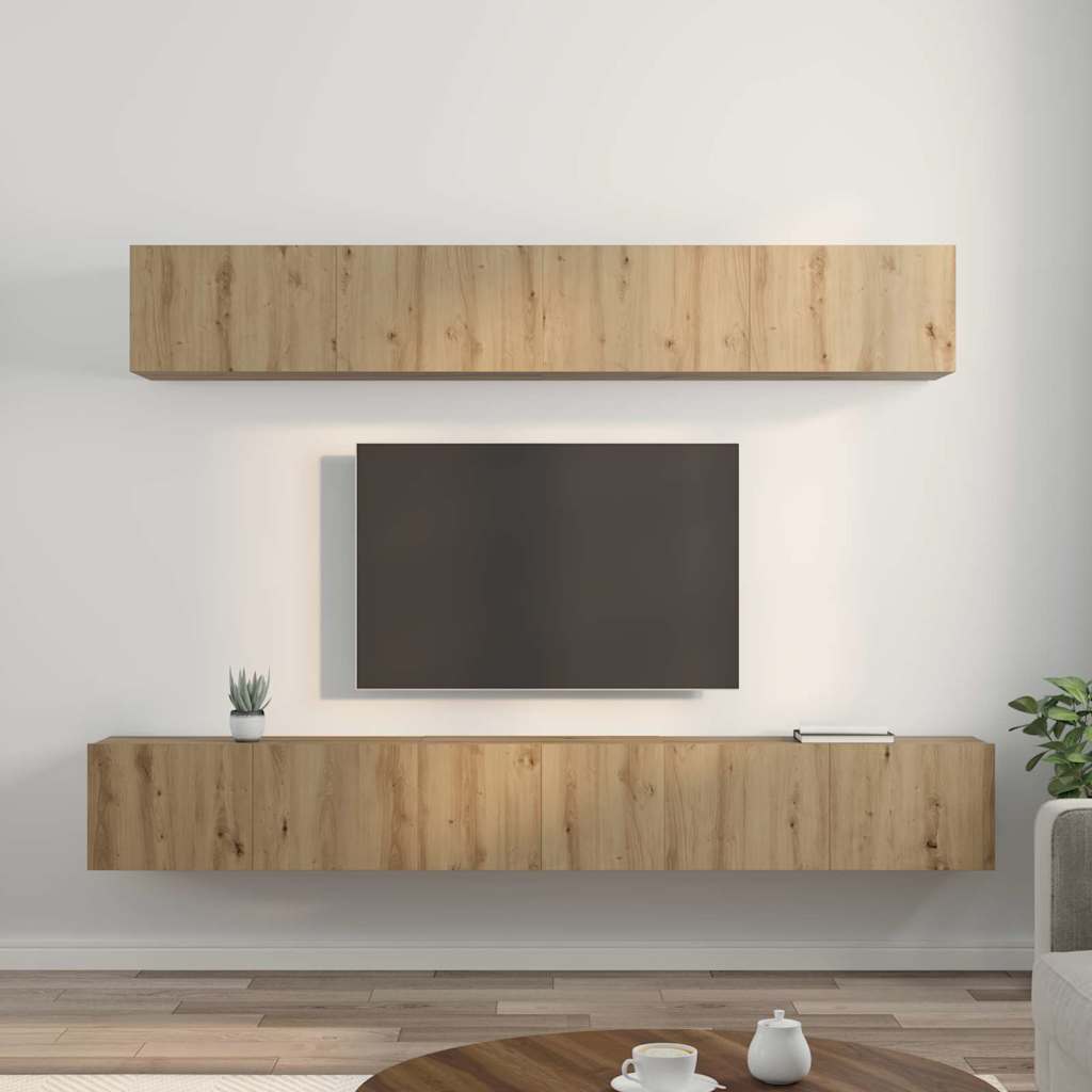 TV Cabinet Set 5 pcs Artisan Oak Engineered Wood