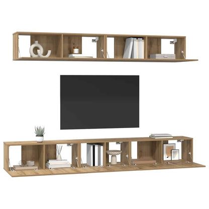 TV Cabinet Set 5 pcs Artisan Oak Engineered Wood