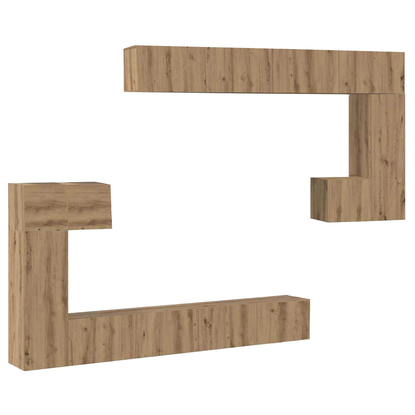 TV Units Wall-mounted 4 pcs Artisan Oak Engineered wood