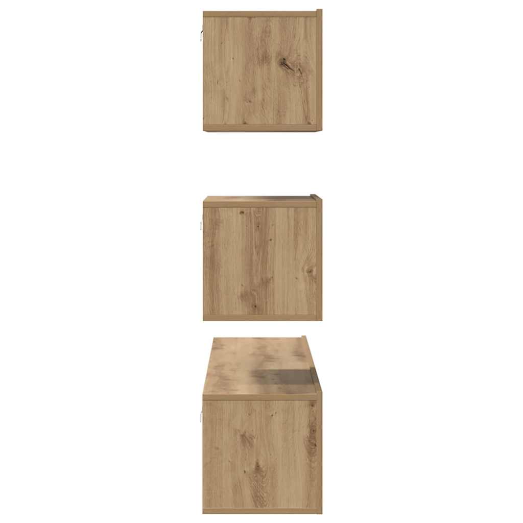 TV Cabinet Set 4 pcs Artisan Oak Engineered Wood
