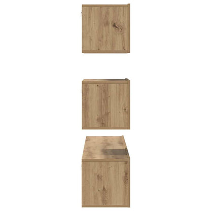 TV Cabinet Set 4 pcs Artisan Oak Engineered Wood