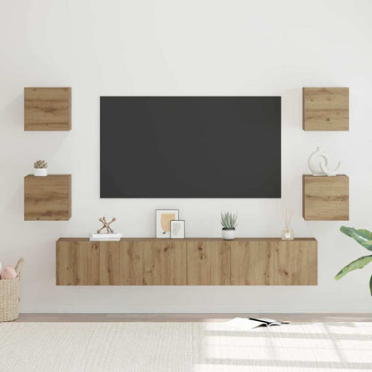 TV Cabinet Set 7 pcs Artisan Oak Engineered Wood