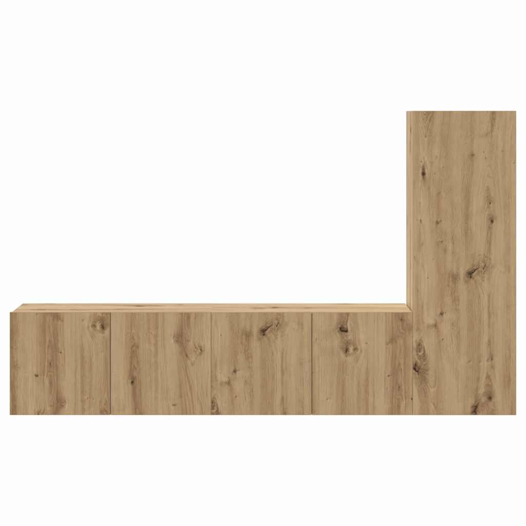 TV Cabinet Set 3 pcs Artisan Oak Engineered Wood