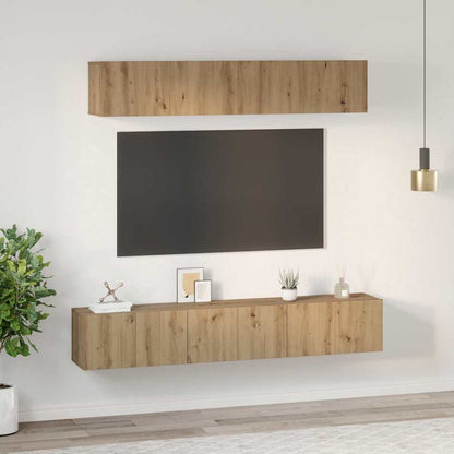 TV Cabinet Set 5 pcs Artisan Oak Engineered Wood