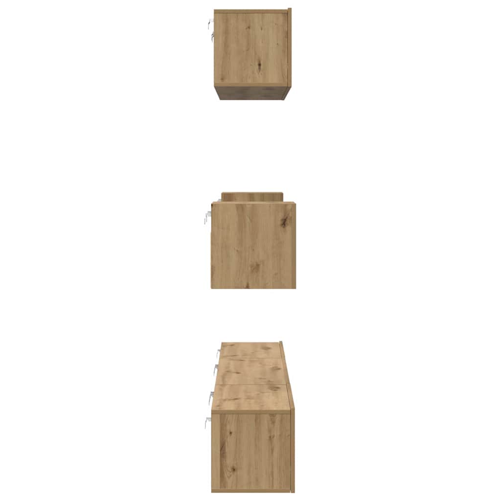 TV Cabinet Set 7 pcs Artisan Oak Engineered Wood