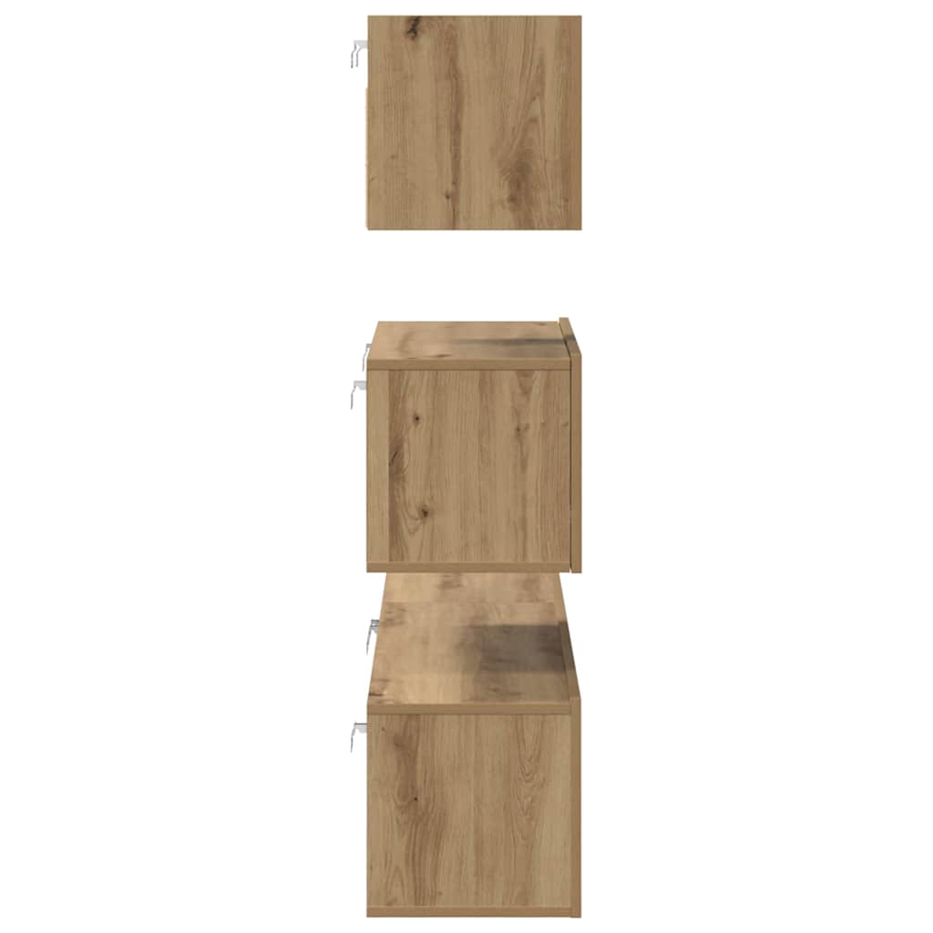 TV Cabinet Set 4 pcs Artisan Oak Engineered Wood