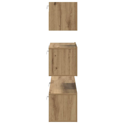 TV Cabinet Set 4 pcs Artisan Oak Engineered Wood