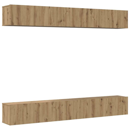 TV Cabinet Set 6 pcs Artisan Oak Engineered Wood