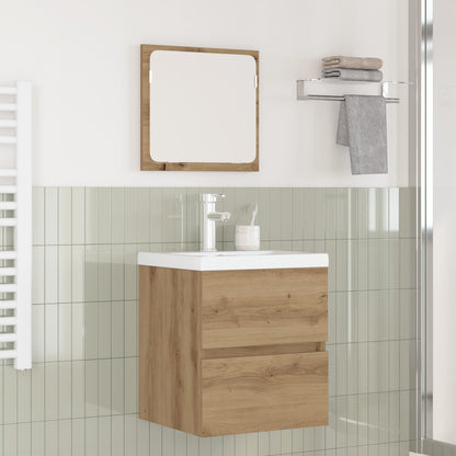 Bathroom Furniture Set 2 pcs Artisan Oak and White