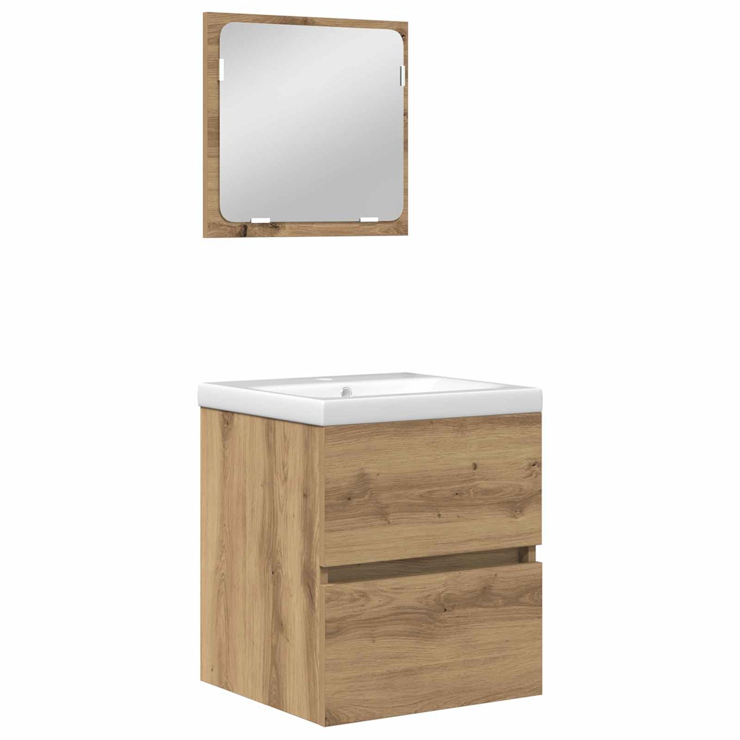 Bathroom Furniture Set 2 pcs Artisan Oak and White
