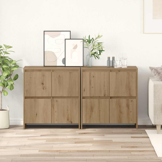 Sideboards 2 pcs Artisan oak 70 x 41 x 75 cm Engineered Wood