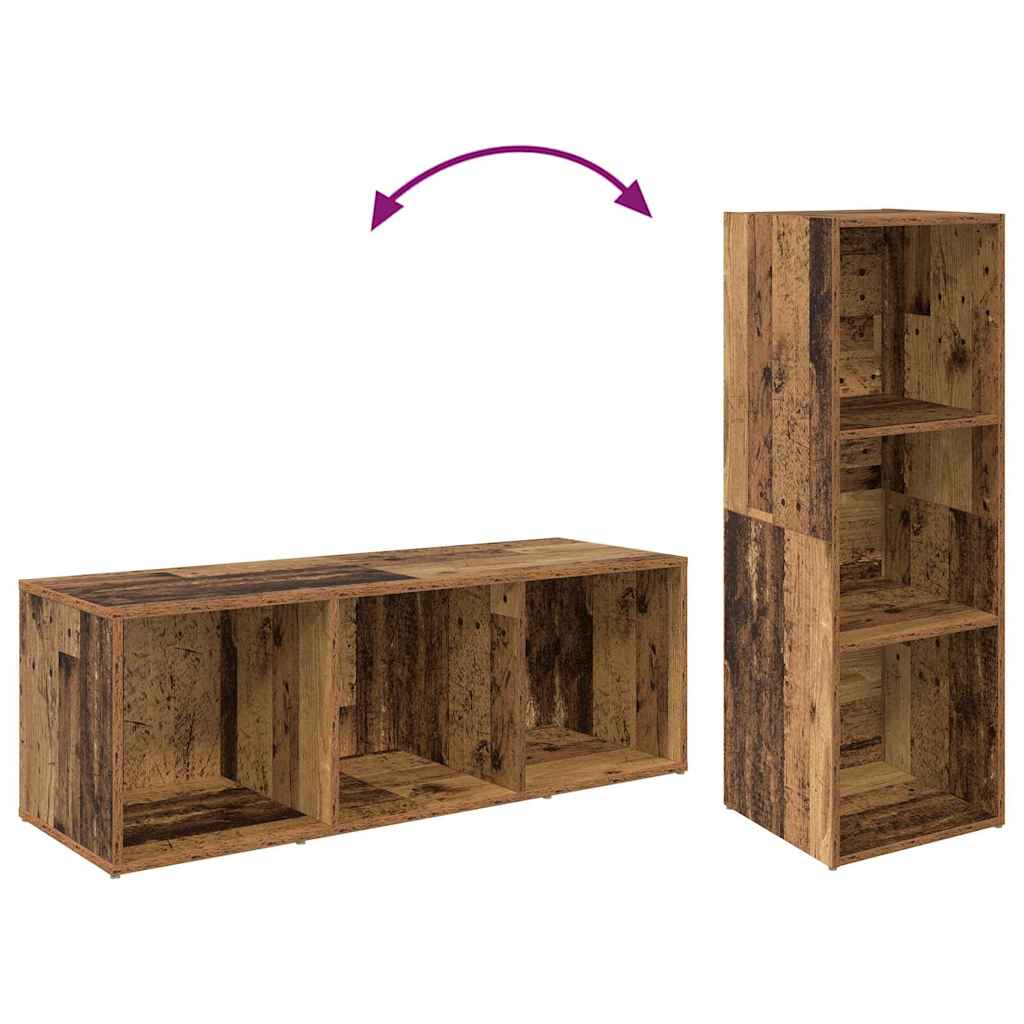 TV Cabinet Set 4 pcs Old Wood 37 x 35 x 107 cm Engineered Wood