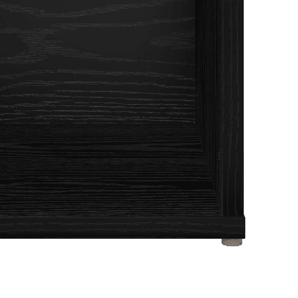 TV Cabinet Set 4 pcs Black Oak 37 x 35 x 107 cm Engineered Wood