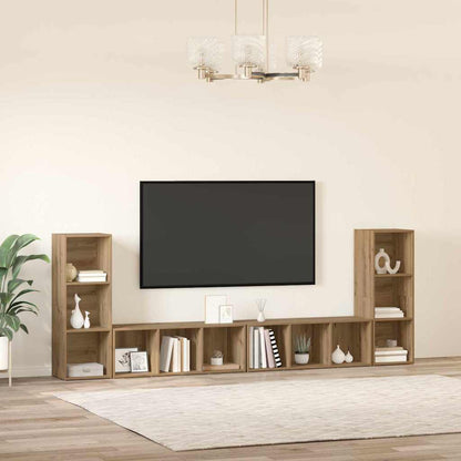 TV Cabinet Set 4 pcs Artisan Oak Engineered Wood