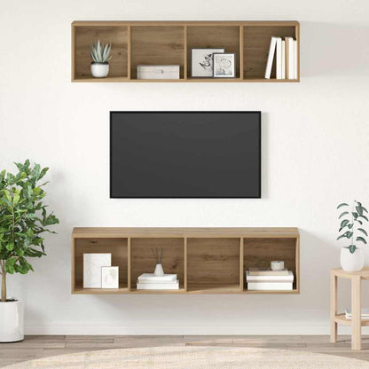 TV Cabinet Set 2 pcs Artisan Oak Engineered Wood