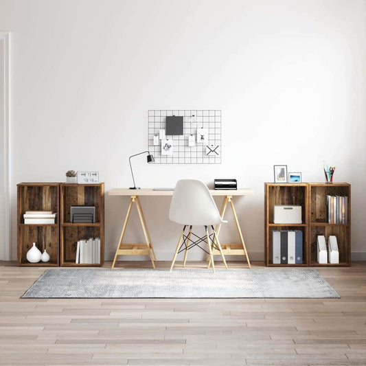 TV Cabinet Set 4 pcs Old Wood Engineered Wood