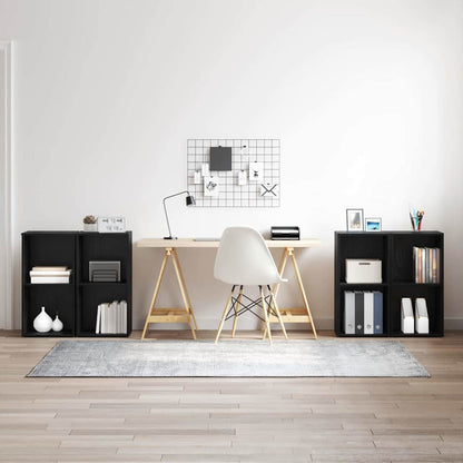 TV Cabinet Set 4 pcs Black Oak 37 x 37 x 72 cm Engineered Wood