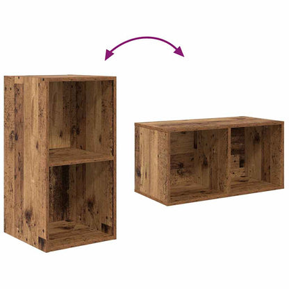 TV Cabinet Set 4 pcs Old Wood 37 x 37 x 72 cm Engineered Wood