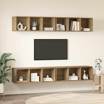 TV Cabinet Set 4 pcs Artisan Oak Engineered Wood