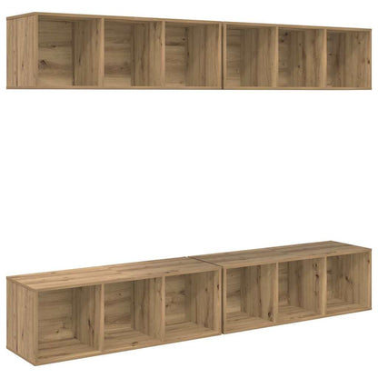 TV Cabinet Set 4 pcs Artisan Oak Engineered Wood