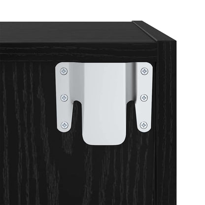 TV Cabinet Set 2 pcs Black 37 x 37 x 142.5 cm Engineered Wood
