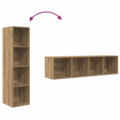 TV Cabinet Set 2 pcs Brown Engineered Wood