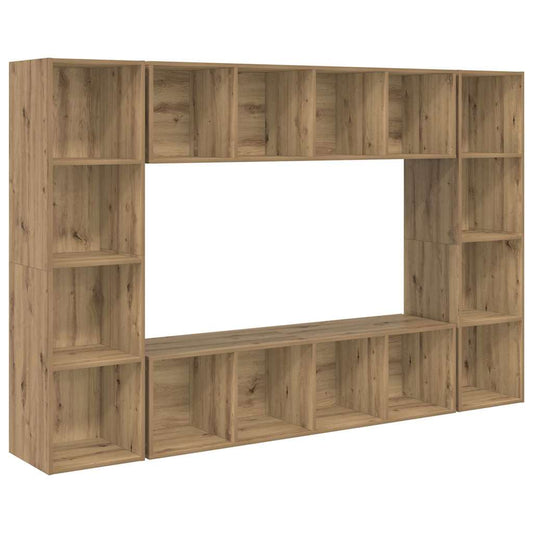 TV Cabinet Set 4 pcs Brown Engineered Wood