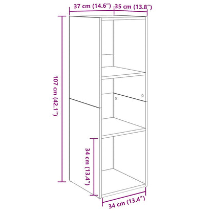 TV Cabinet Set 2 pcs Old Wood 37 x 35 x 107cm Engineered Wood
