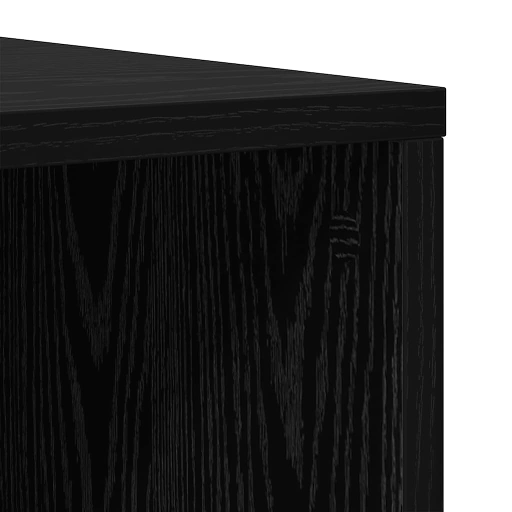 TV Cabinet Set 2 pcs Black Oak 37 x 35 x 107cm Engineered Wood