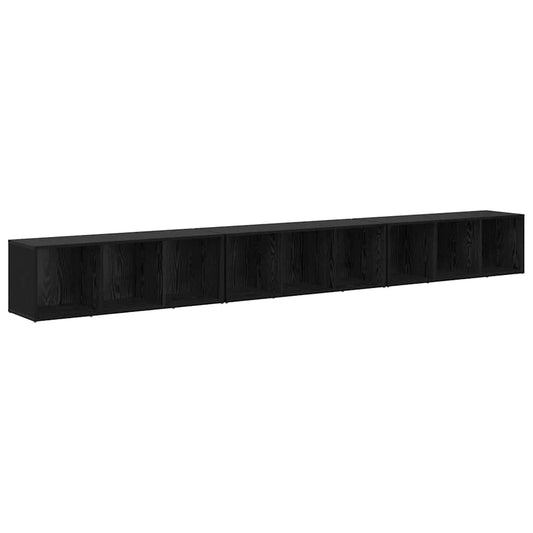 TV Cabinet Set 3 pcs Black Oak Engineered Wood