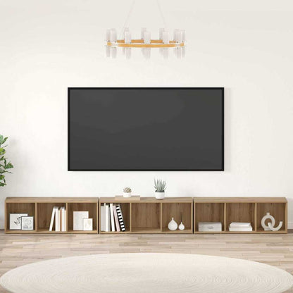 TV Cabinet Set 3 pcs Artisan Oak Engineered Wood