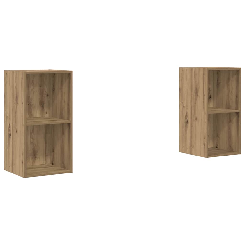 TV Cabinet Set 2 pcs Artisan Oak Engineered Wood