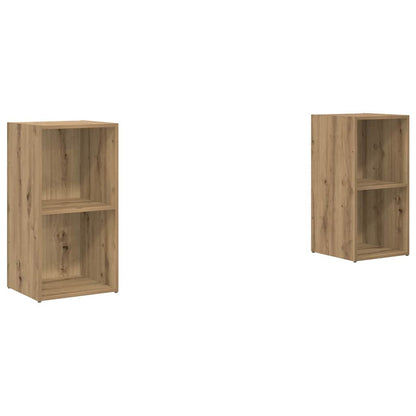 TV Cabinet Set 2 pcs Artisan Oak Engineered Wood
