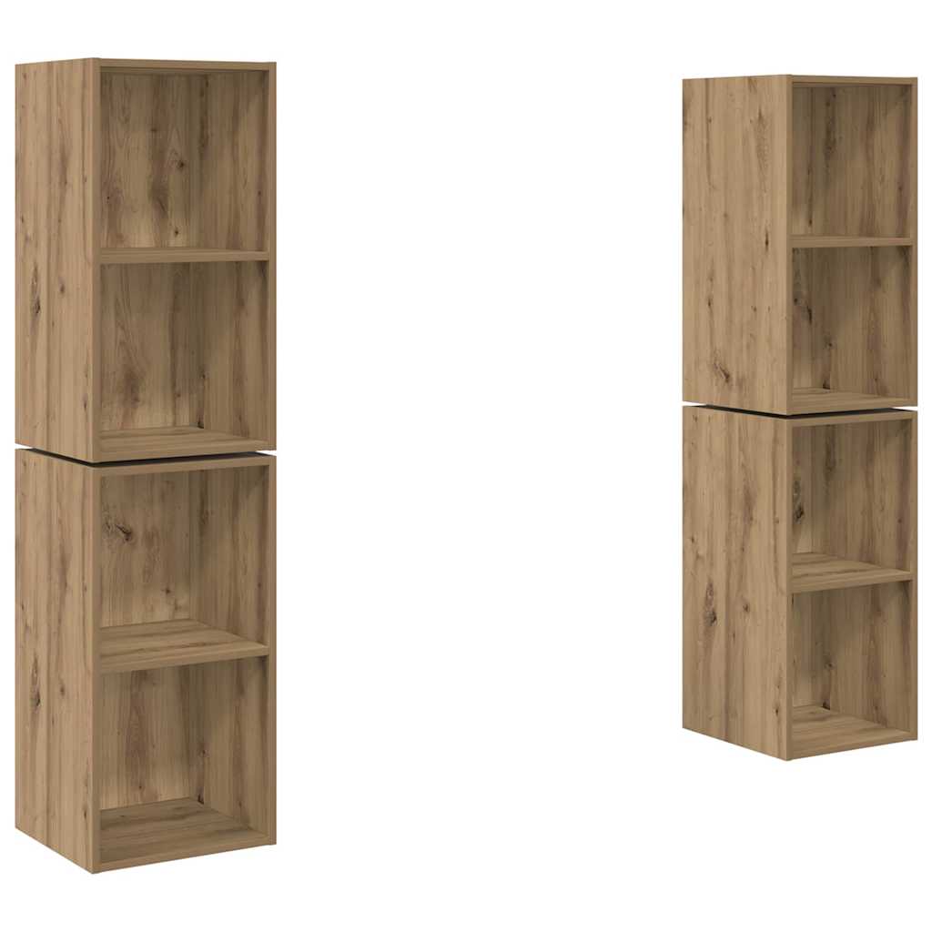 TV Cabinet Set 4 pcs Artisan Oak Engineered Wood