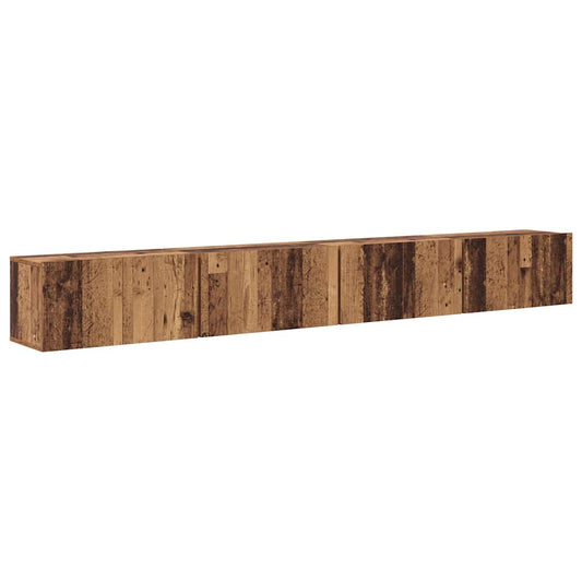TV Cabinet Set 4 pcs Old Wood Engineered Wood