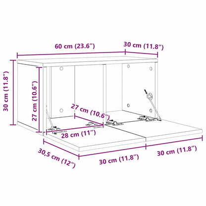 TV Cabinet Set 4 pcs Old Wood 60 x 30 x 30 cm Engineered Wood