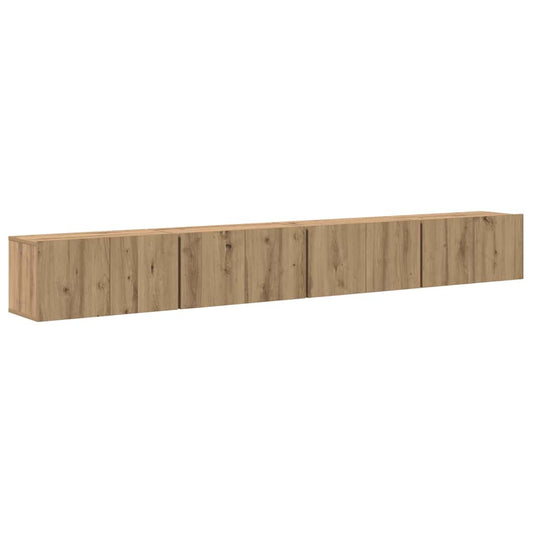 TV Cabinet Set 4 pcs Artisan Oak Engineered Wood