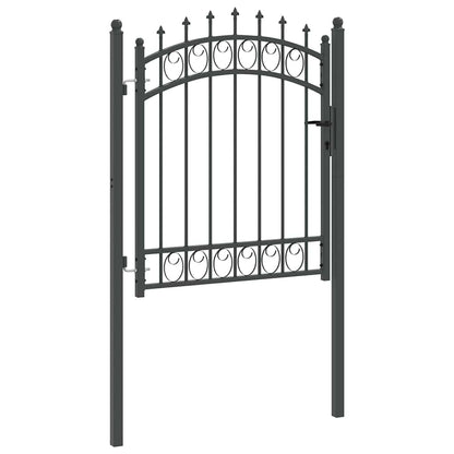 Fence Gate with Spikes EMMEN 125 x 100 cm Powder-coated steel