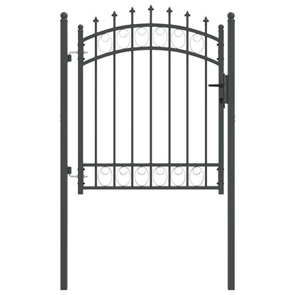 Fence Gate with Spikes EMMEN 125 x 100 cm Powder-coated steel