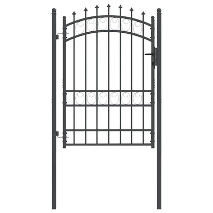 Fence Gate with Spikes EMMEN 170 x 100 cm Powder-coated steel