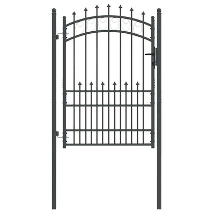 Fence Gate with Spikes EMMEN 170 x 100 cm Powder-coated steel