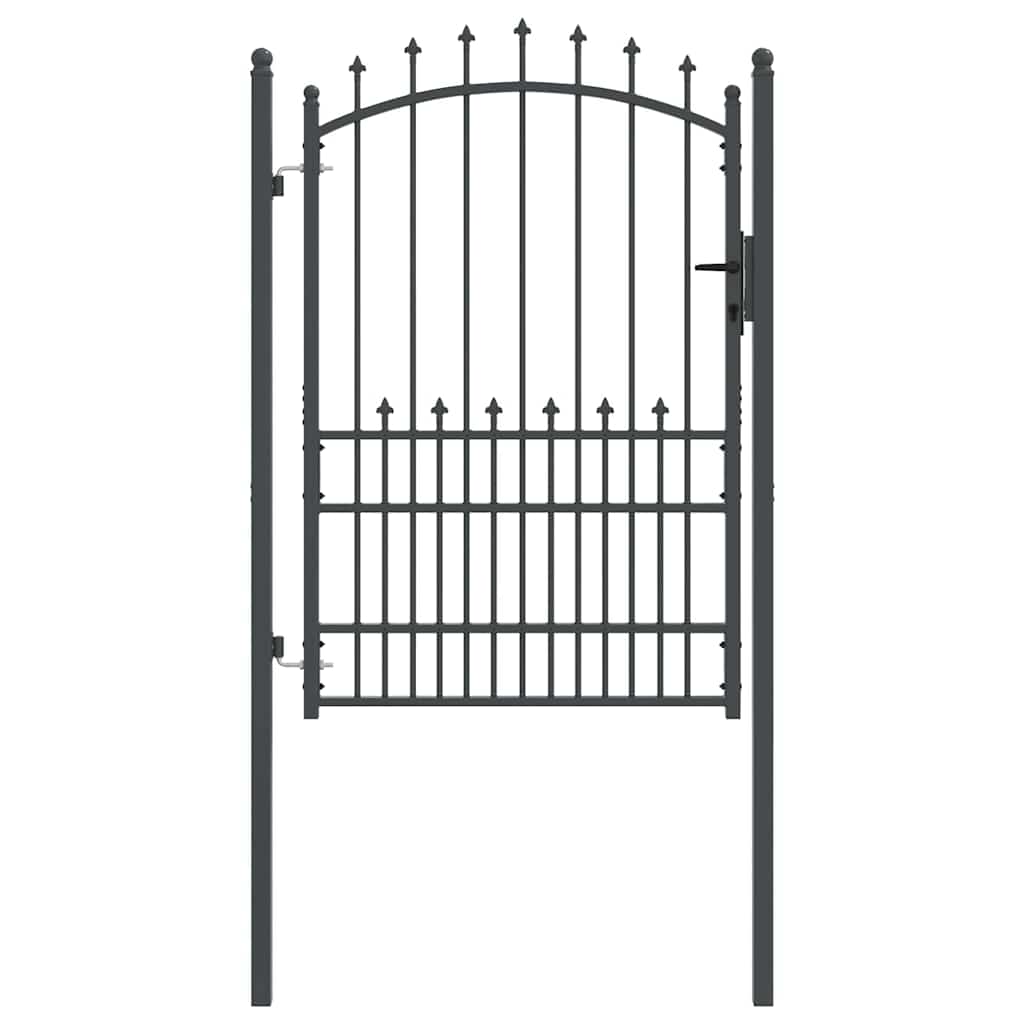 Fence Gate with Spikes EMMEN 170 x 100 cm Powder-coated steel