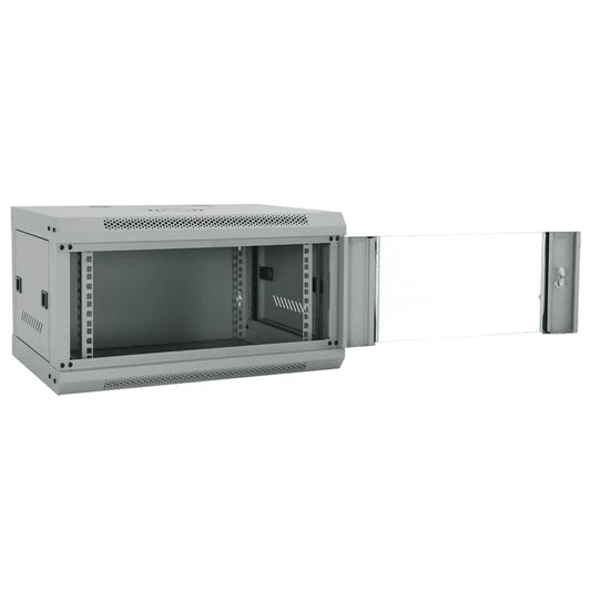 Network Cabinet with Storage Grey 60 x 45 x 35 cm Steel
