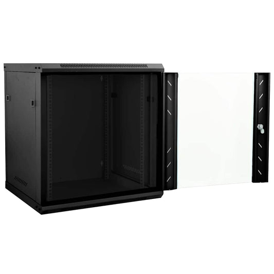 Network Cabinet with Storage Black 60 x 45 x 65 cm Steel