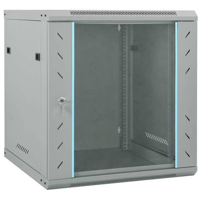 Network Cabinet with Storage Grey 60 x 45 x 65 cm Steel